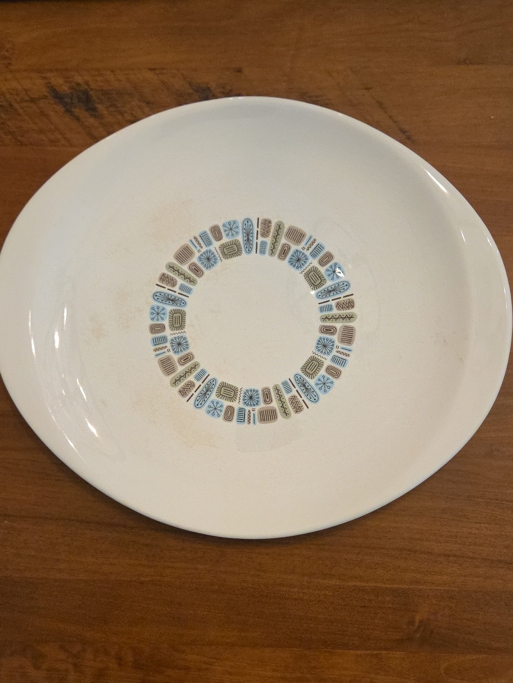 MCM Temporama Ceramic Serving Plate. Canonsburg Pottery.